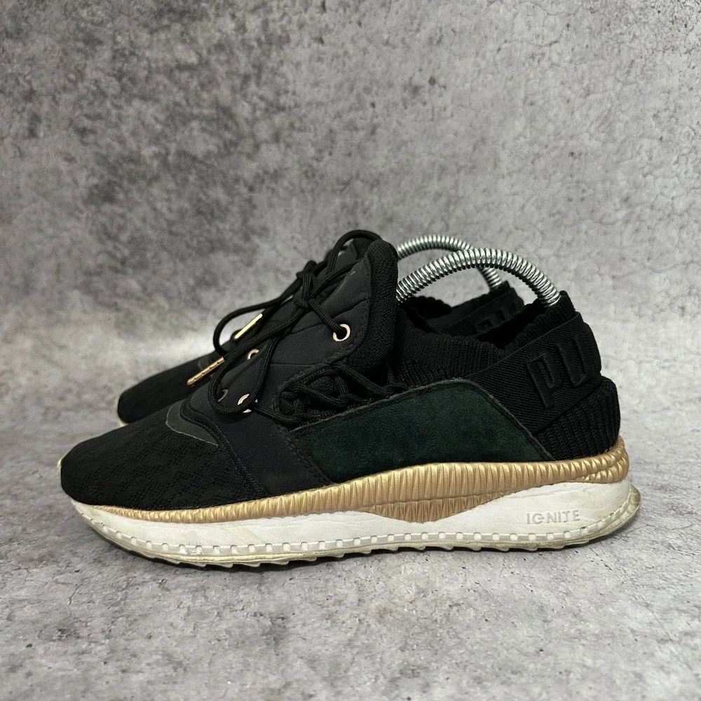 Puma Tsugi Shinsei Metallic Sneakers Women's 8.5 Black Rose Gold Ignite